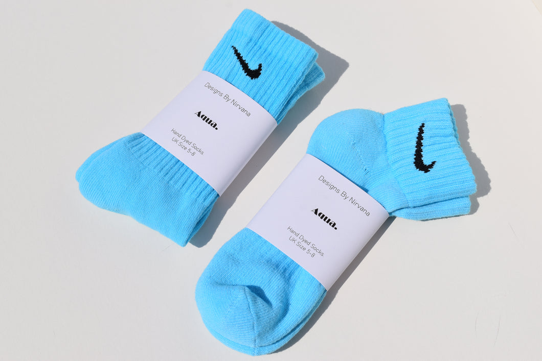 Aqua Nike Socks